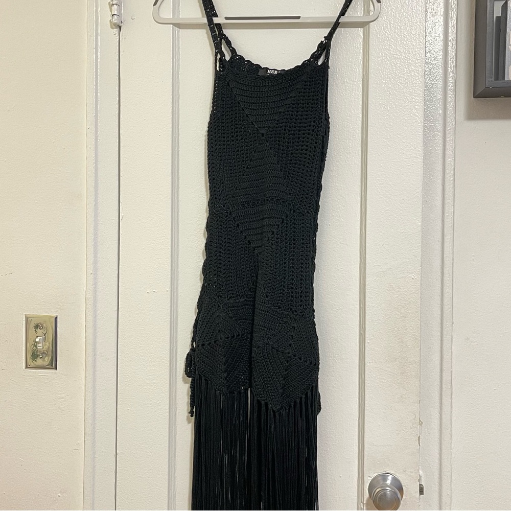 Boho bikini cover up dress